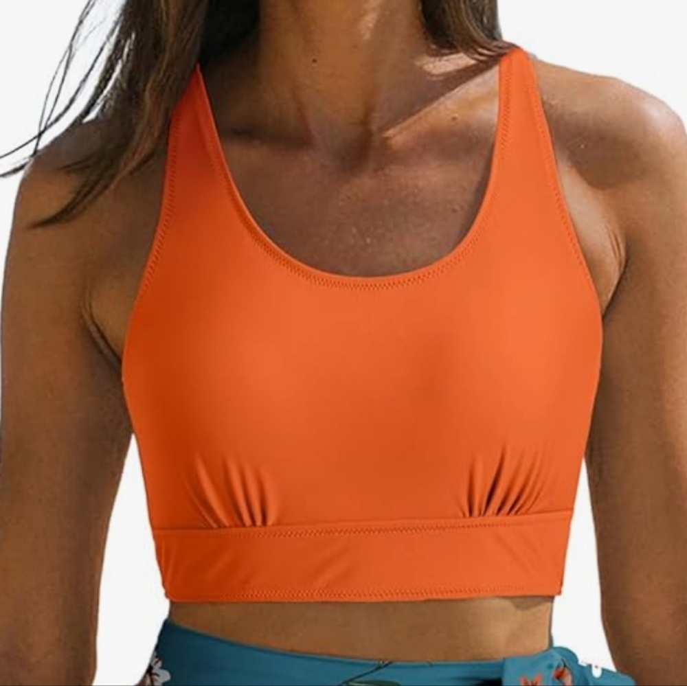 DOKOTOO Sport Orange Swimwear Top Size Medium New With Tag